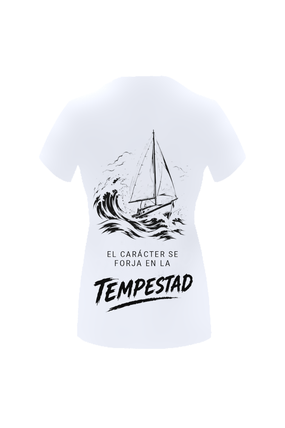 Camiseta de mujer en blanco, con un diseño inspirado en la fuerza del mar y la capacidad de superar las adversidades. La tempestad simboliza los desafíos que nos hacen crecer, fortalecen nuestra determinación y definen quiénes somos.

Un diseño elegante, femenino y lleno de significado que transmite un mensaje poderoso: «El carácter se forja en la TEMPESTAD».

IMPARABL3. El rumbo lo marcas tú.